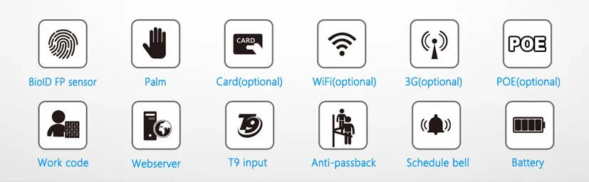 (GT810) Palm and Fingerprint Access Controller with Internal Poe Function