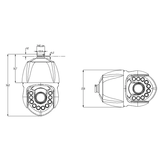1080P 20X Full Color Night Vision PTZ Speed Dome IP Camera