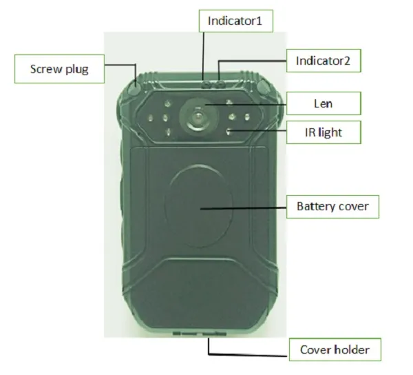 1296p Police Camera Body Worn Camera Wearable Wireless Video Night Vision Camera