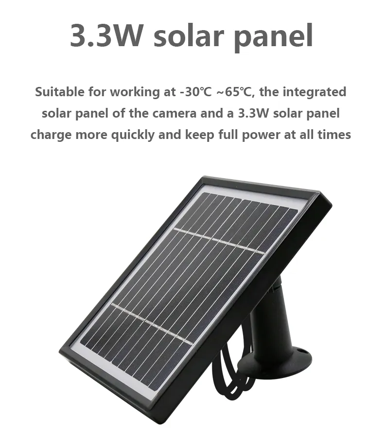 2MP/1080P Solar Powered 4G IP Camera Outdoor Surveillance Camera Distance 10m CCTV Camera WiFi Wireless Security Camera