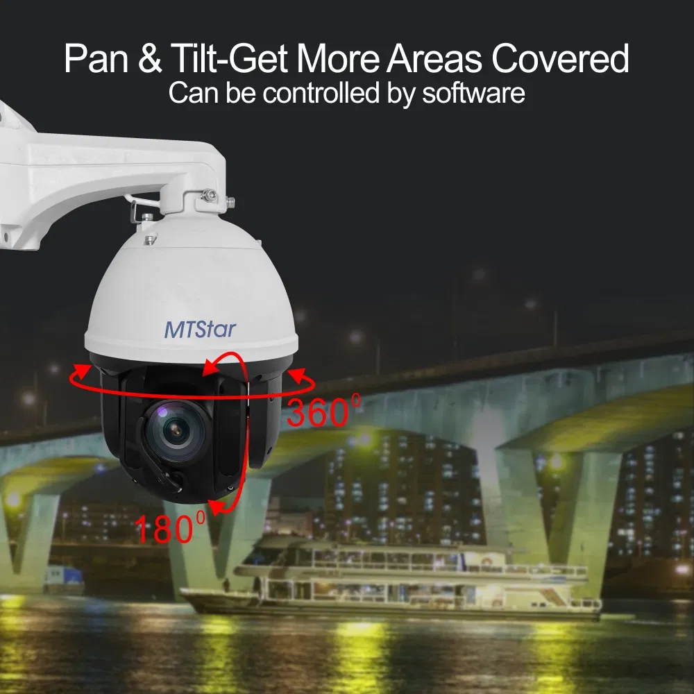 4.6mm~167mm 36X Optical Zoom PTZ 5MP Poe IP Camera P2p Hi3516A Sony Imx335 Water Wiper IR 150m Waterproof Security Camera
