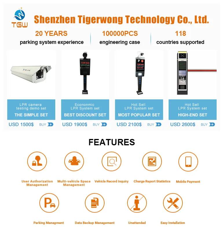 Auto Car Lpr Parking System Security Capture Camera Reader