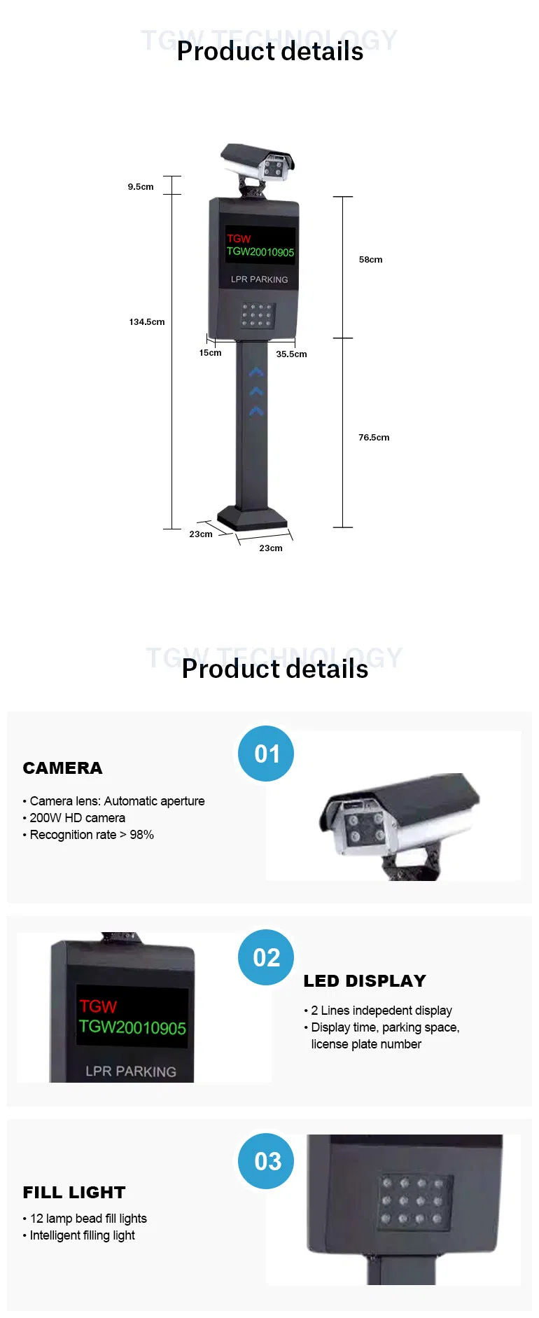 Auto Car Lpr Parking System Security Capture Camera Reader