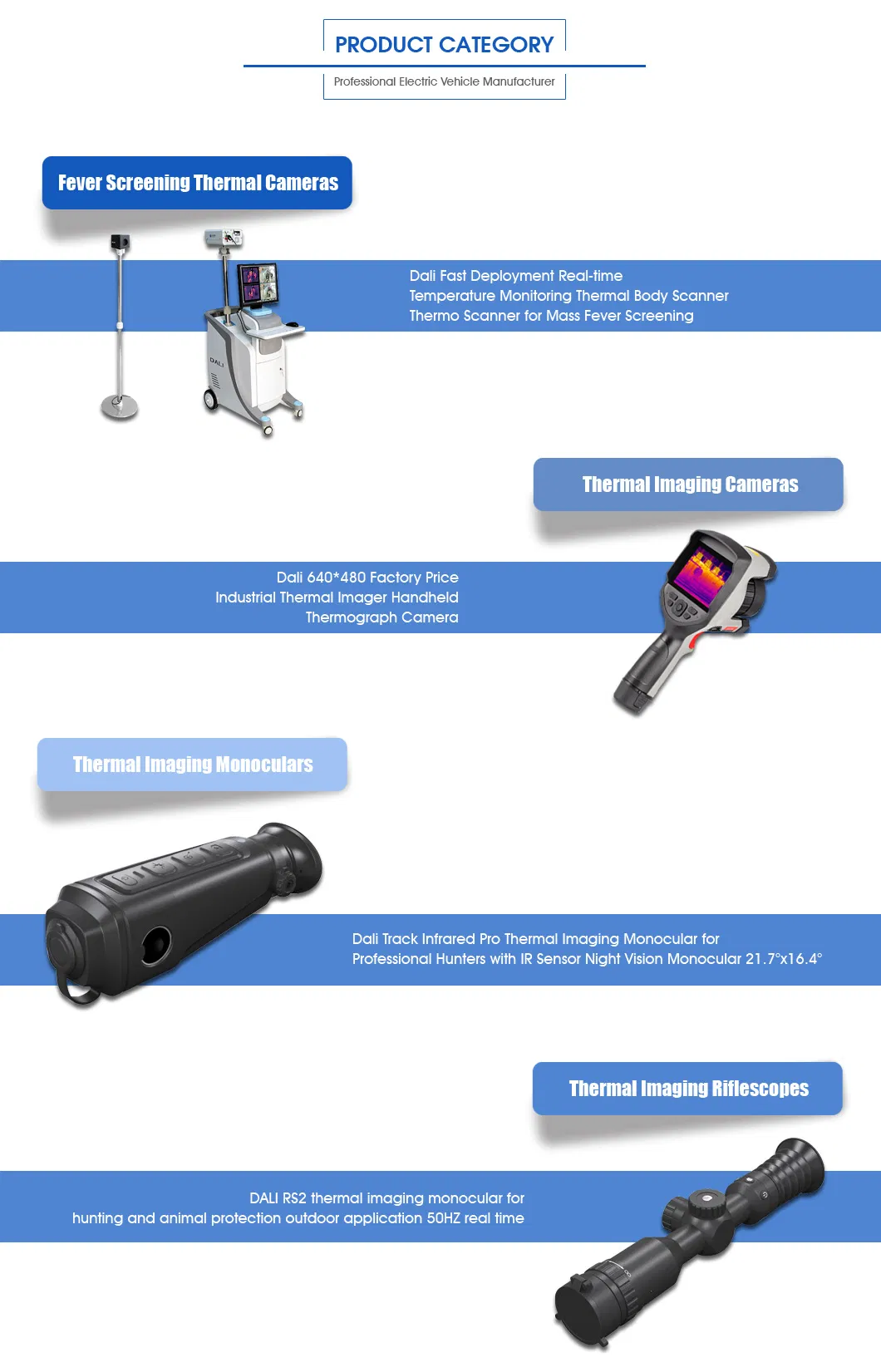Dali Durable and Cheap Camera Laser Monitor Portable Thermal Imaging Camera
