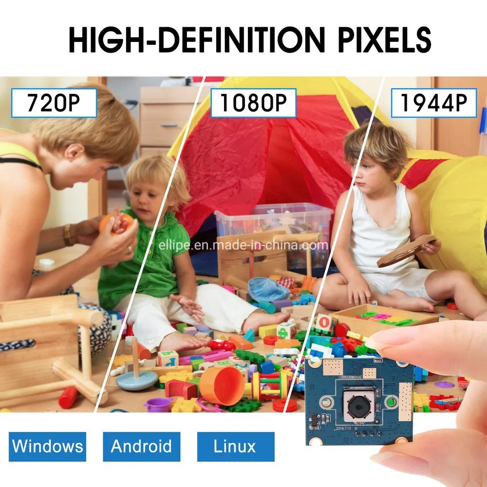 Elp 5MP Camera Module 2592*1944 Micro Mini Document Capture CMOS Ov5640 UVC USB Inspection Camera with 60 Degree Lens