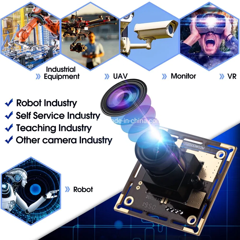 Elp 5MP Ov5640 Free Driver USB Camera Module 2592X1944 High Speed 12mm Lens HD USB2.0 Surveillance Camera for Android Linux Windows