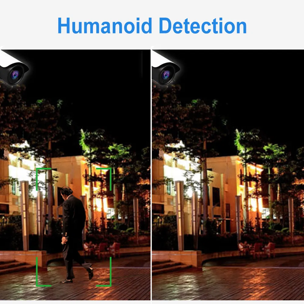 Hikvision Protocol 5MP 4K Sony Colorvu Poe CCTV IP Security Video Full Folor Turbo Camera with 128GB SD Card Audio Microphone Human Motion Detection