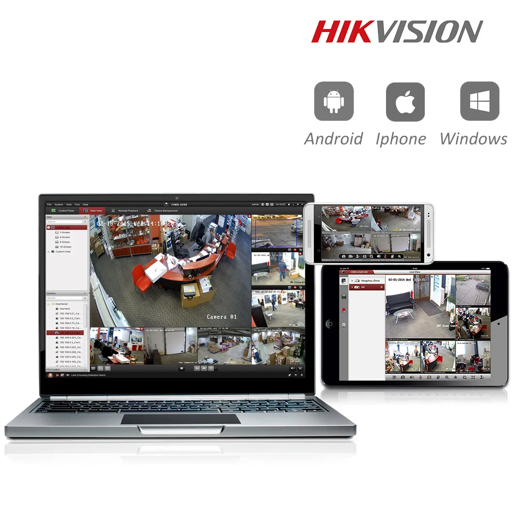 Hikvision Protocol 5MP 4K Sony Colorvu Poe CCTV IP Security Video Full Folor Turbo Camera with 128GB SD Card Audio Microphone Human Motion Detection