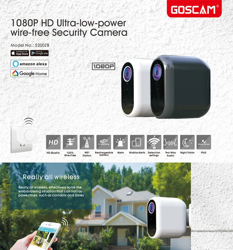 New Trending Products 1080P Battery Power IP Camera WiFi Wireless Security Camera CCTV