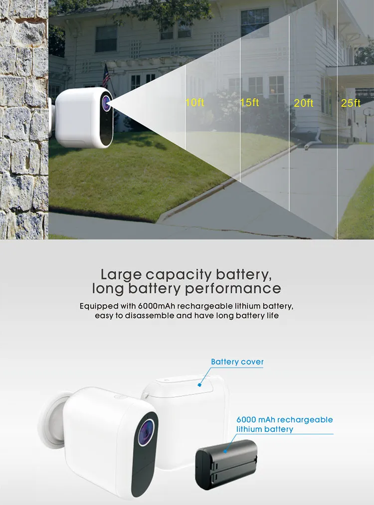 New Trending Products 1080P Battery Power IP Camera WiFi Wireless Security Camera CCTV