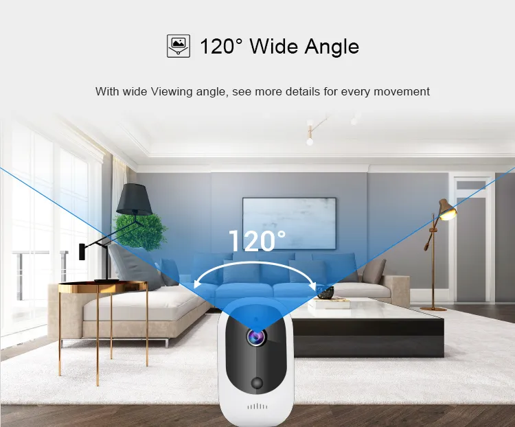 Onvif P2p Indoor WiFi Battery Powered Security Camera