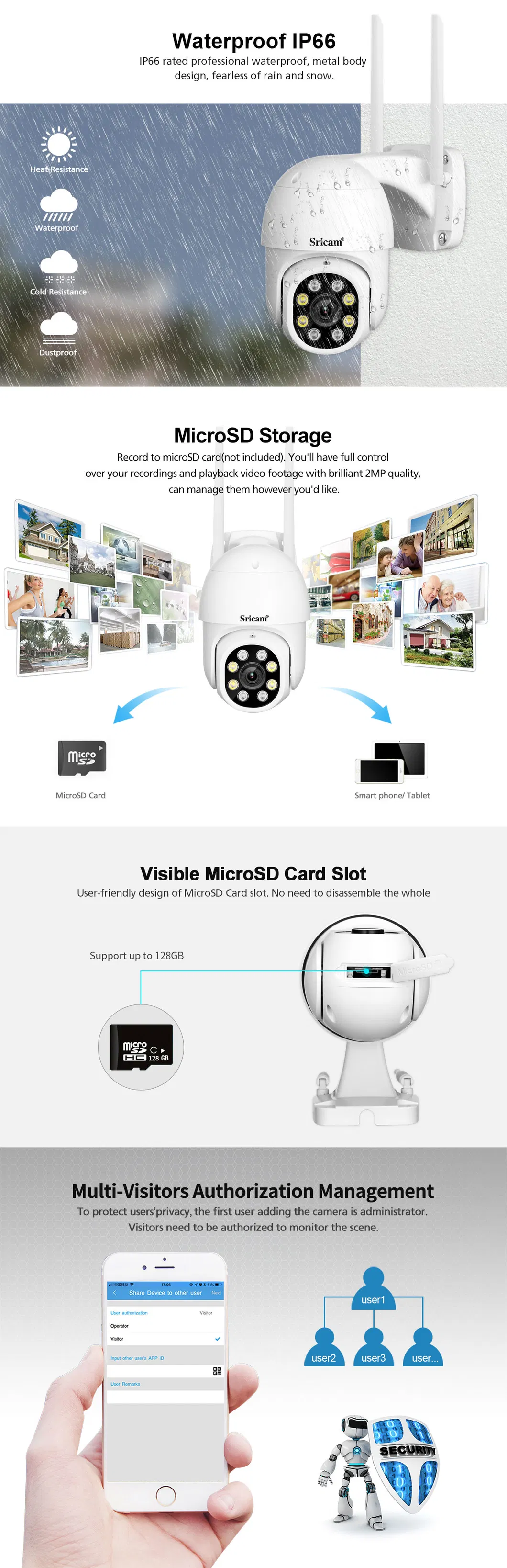 Professional IP PTZ Camera Phone Push Alarm Motion Detection Outdoor Waterproof IP66 Surveillance CCTV Security WiFi IP Camera
