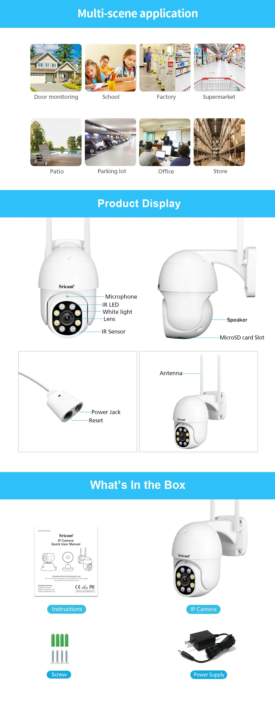Professional IP PTZ Camera Phone Push Alarm Motion Detection Outdoor Waterproof IP66 Surveillance CCTV Security WiFi IP Camera