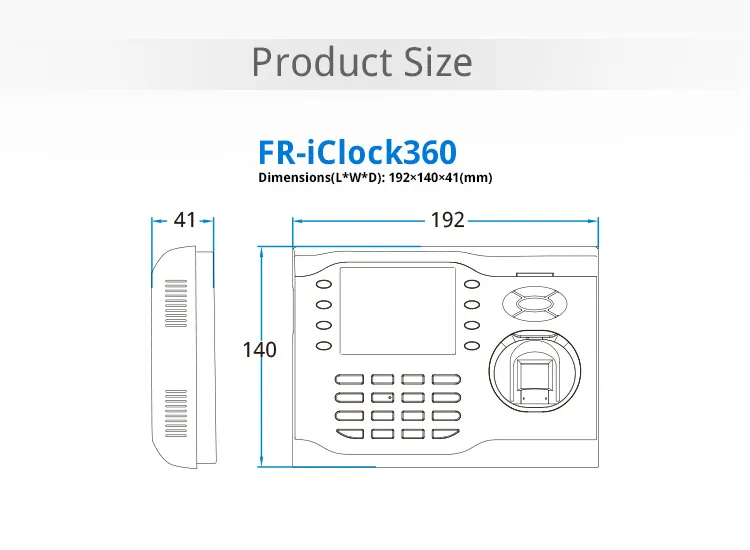 Rmarkable User Experience 3.5 Inch TFT-LCD Screen Iclock 880 Fingerprint Access Control