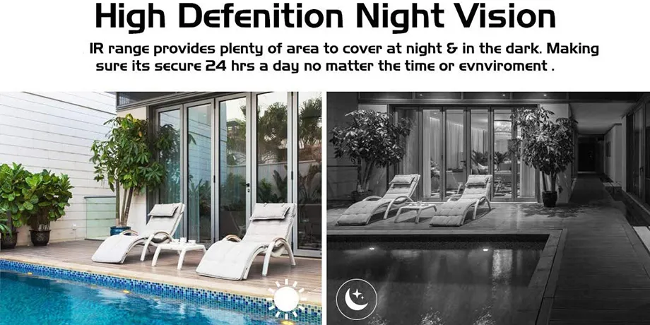 Security Camera Outdoor Dome 5MP Day and Night Vision
