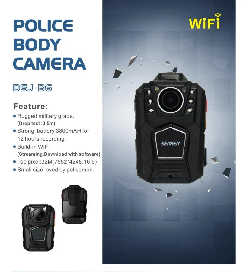 Security Night Vision Body Digital Camera with WiFi Option