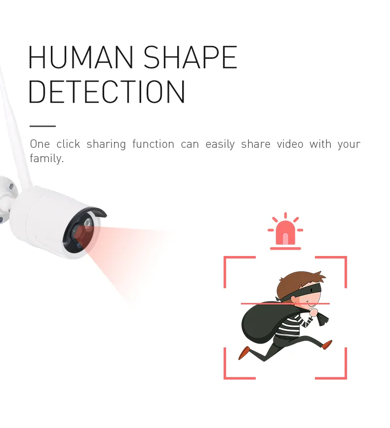Smart Home Security Camera 4CH Wireless WiFi Camera NVR 2MP CCTV Camera Kit Tuya 4 Camera P2p for IP Camera