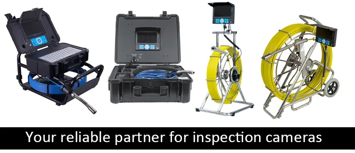 Tvbtech 30m Fiberglass Cable CCTV Inspection Camera with 23mm 512Hz Sonde Head