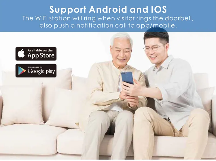 Wireless Ring Video Doorbelltwo Way Talk Infrared 1080P Tuya Smart APP Doorbell with Chimem