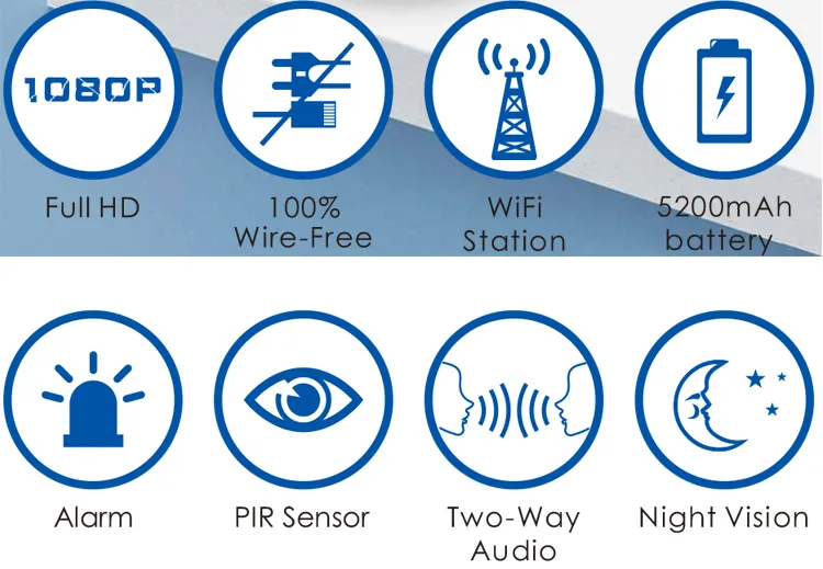 Wireless Ring Video Doorbelltwo Way Talk Infrared 1080P Tuya Smart APP Doorbell with Chimem