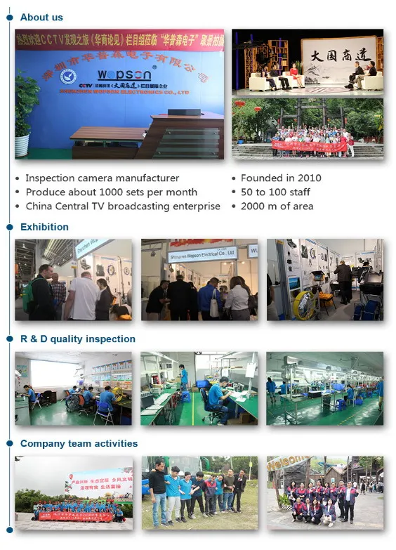 Wopson CCTV DVR Pipe Camera for Sewer Pipe Inspection